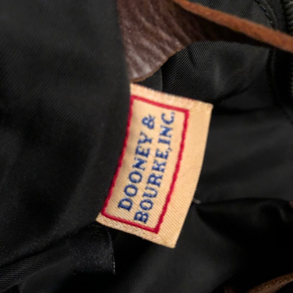 Dooney & Bourke Large Black Wayfarer w/Brown Trim - Picture 7 of 8